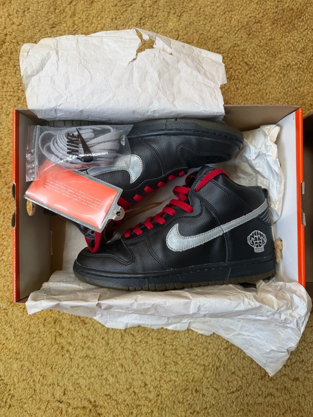 Nike Dunk HI 2004 Pharrell Williams 7.5 N*E*R*D Black / Silver